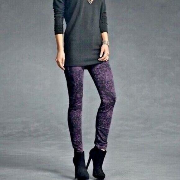CAbi 159 Twilight Jegging Purple stretchy Skinny Pants - Picture 2 of 8